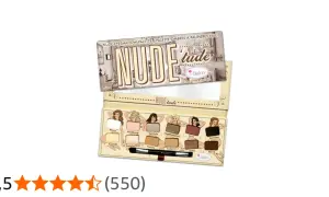 Paleta cieni do powiek "Nude tude" od The Balm z 12 odcieniami i pędzelkiem.