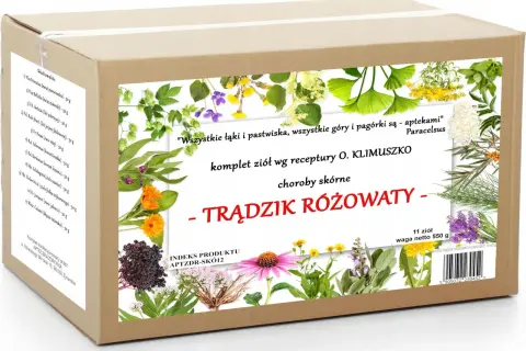 Zioła na trądzik różowaty - komplet 11 ziół wg receptury O. Klimuszko. Wyleczyłam trądzik różowaty ziołami, a teraz dzielę się tym naturalnym wsparciem.