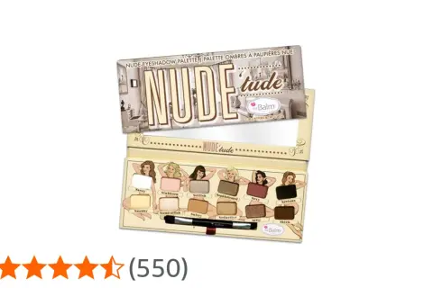 Paleta cieni do powiek "Nude tude" od The Balm z 12 odcieniami i pędzelkiem.