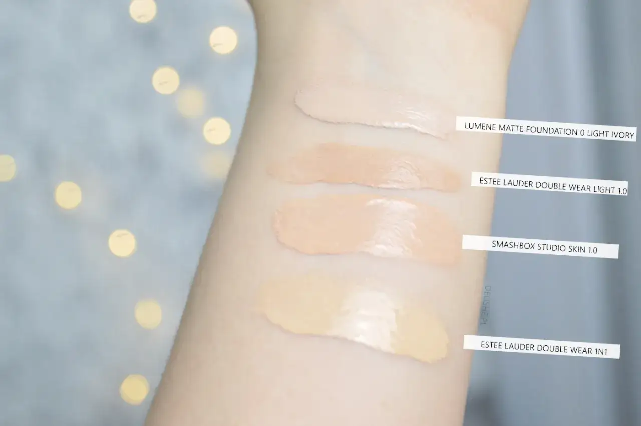 Testy podkład&oacute;w na ręce: Lumene, Smashbox i Estee Lauder Double Wear Light 1.0, kt&oacute;ry został wycofany.