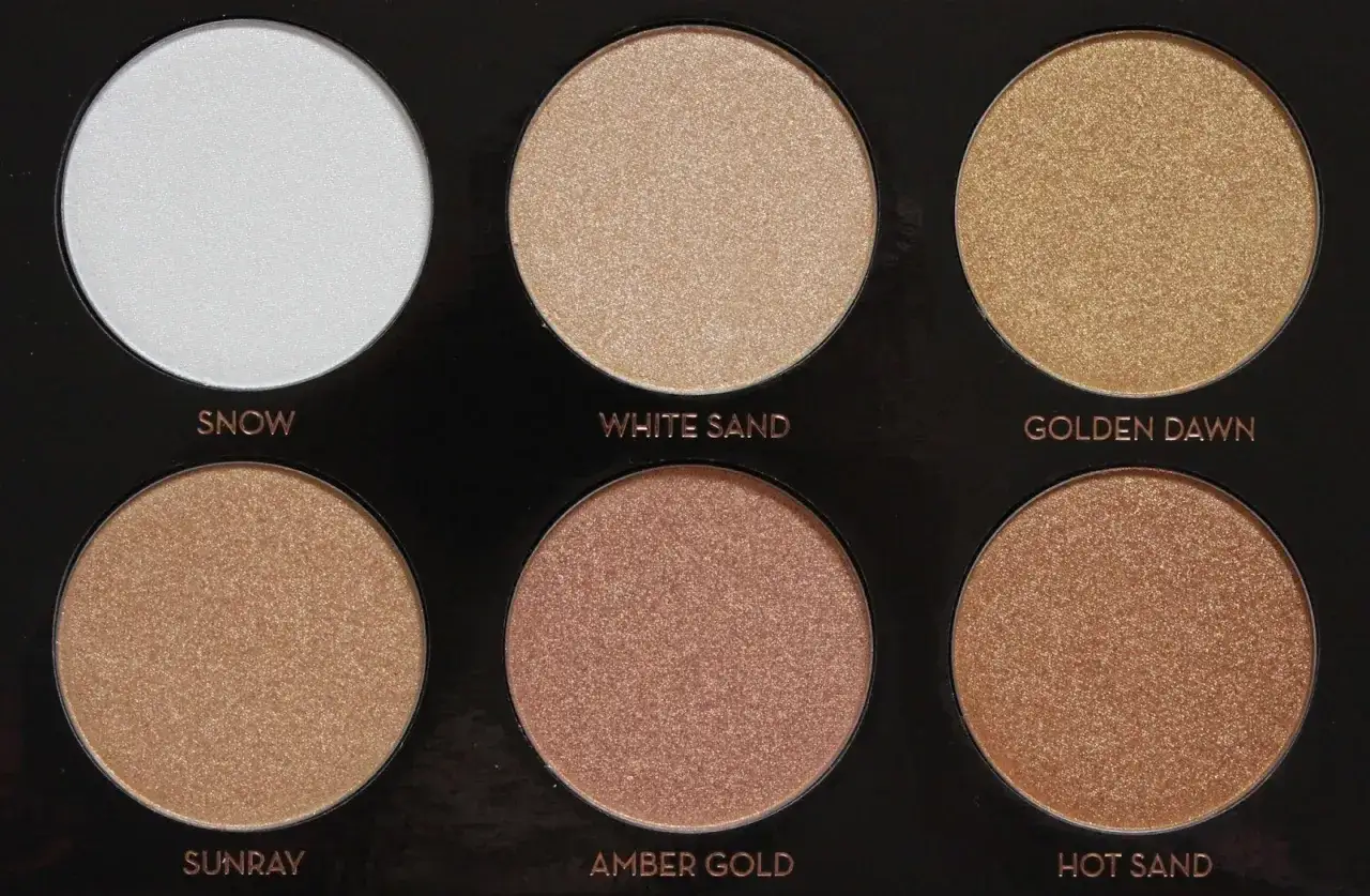 Paleta Anastasia Beverly Hills rozświetlacz: od śnieżnej bieli po złoto, idealna do stworzenia blasku.
