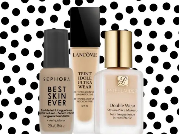 Trzy podkłady: Sephora Best Skin Ever, Lancôme Teint Idole Ultra Wear i Estée Lauder Double Wear. Dobry podkład z Sephory to świetny wybór na co dzień.